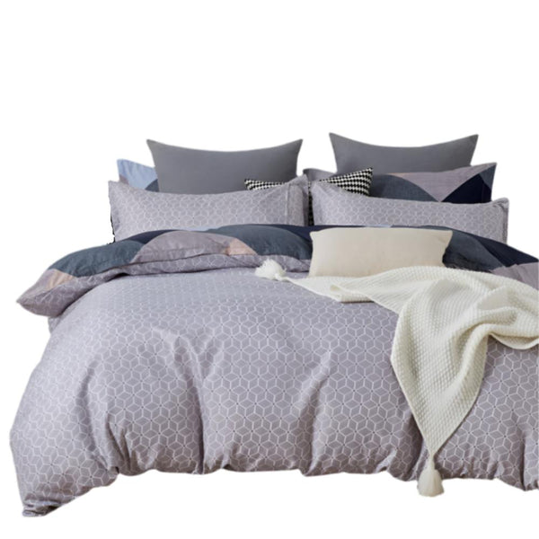 Cleverpolly Jay Microfiber Reversible Quilt Cover Set King Size King Doonas