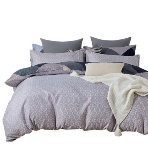 Cleverpolly Jay Microfiber Reversible Quilt Cover Set King Size King Doonas