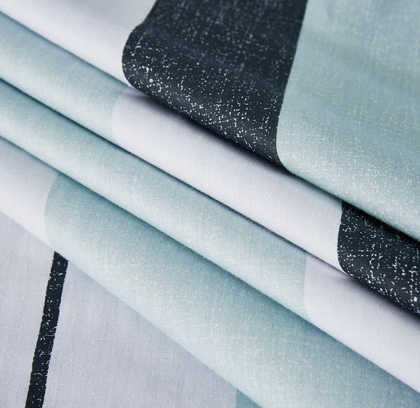 100% Cotton Nathan Reversible Printed Quilt Cover Set King Size Quilt Covers