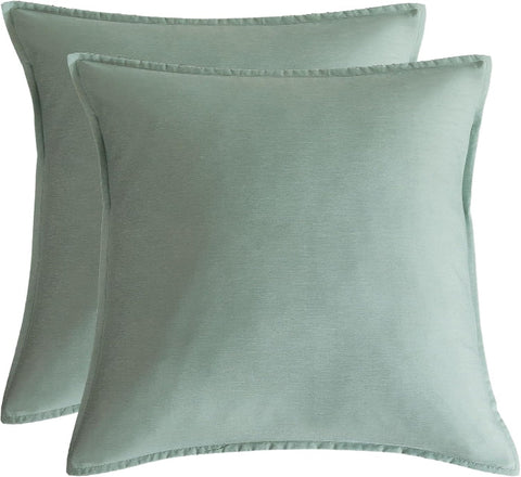 Bamboo Microfibre European Pillowcase X2 (One Pair) Sage Green Pillow Cases