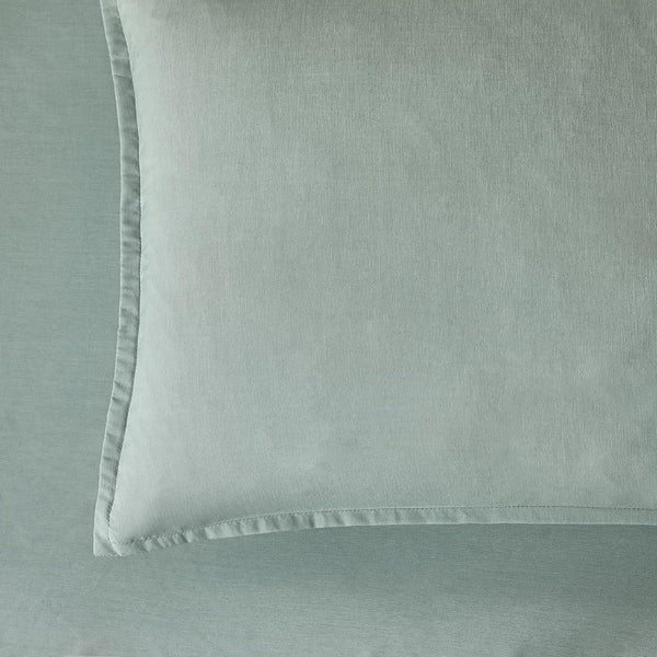 Bamboo Microfibre European Pillowcase X2 (One Pair) Sage Green Pillow Cases
