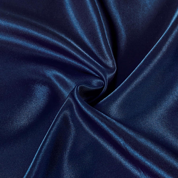 Satin Pillowcases Silky Soft Polyester With Zipper Closure Navy Blue 48Cm X 73Cm (Twin Pack) Pillow Cases