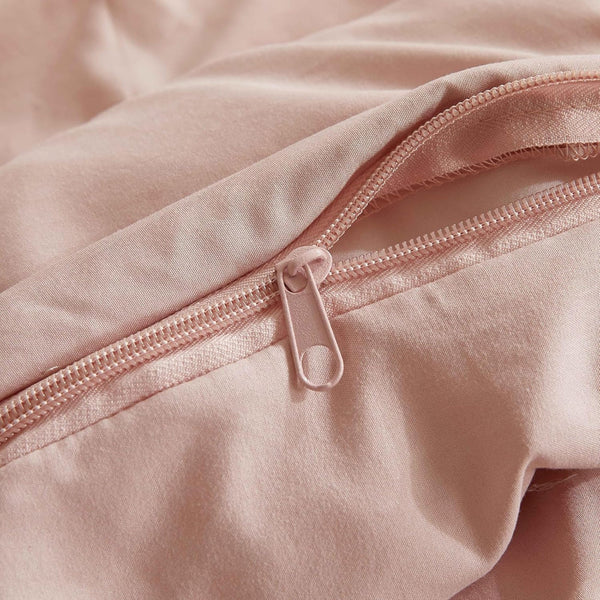 Cleverpolly Washed Microfibre Quilt Cover Set (Pink Super King) Quilt Covers