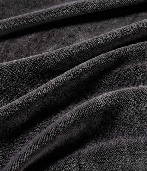 2 In 1 Teddy Sherpa Quilt Cover Set (Charcoal Super King) Quilt Covers