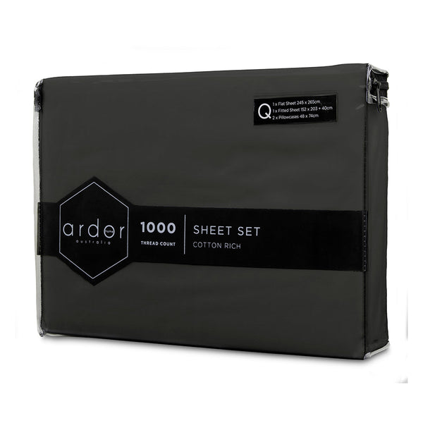 Ardor 1000Tc Cotton Rich Sheet Set King Sheets