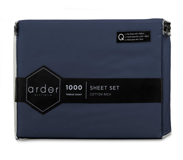 1000Tc Cotton Rich Sheet Set King Sheets