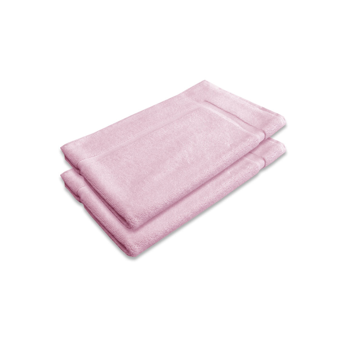 Bath Mats Rugs & Toilet Covers Assorted Brands 800Gsm Set Of 2 Cotton Bath Mat Pink
