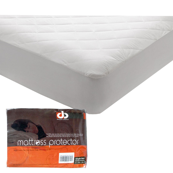 Lightly Quilted Cotton Top Mattress Protector Single Mattress Toppers & Protectors