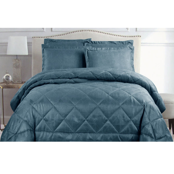 Hotel Living Eli Comforter Set King Blue King Comforter Sets