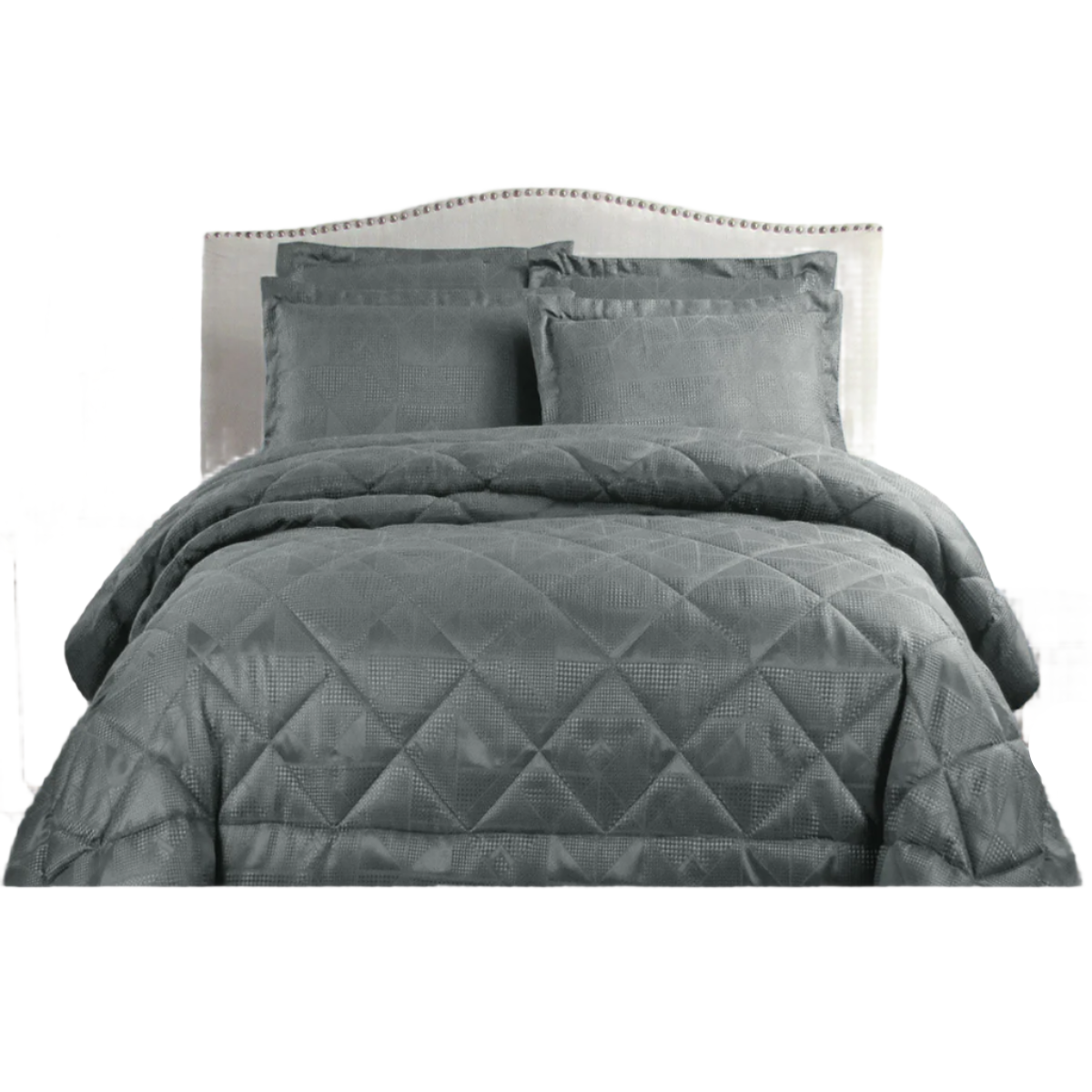 Hotel Living Eli Jacquard Comforter Set King Charcoal King Comforter Sets