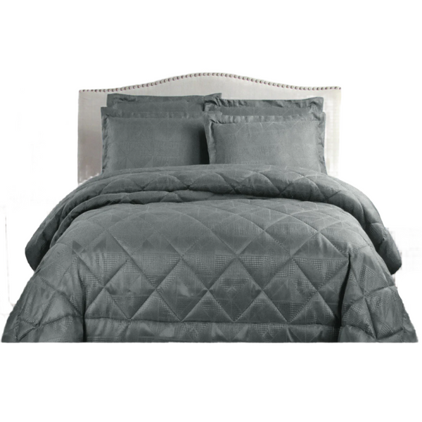 Hotel Living Eli Jacquard Comforter Set King Charcoal King Comforter Sets