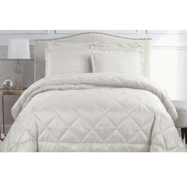 Hotel Living Eli Comforter Set King White King Comforter Sets