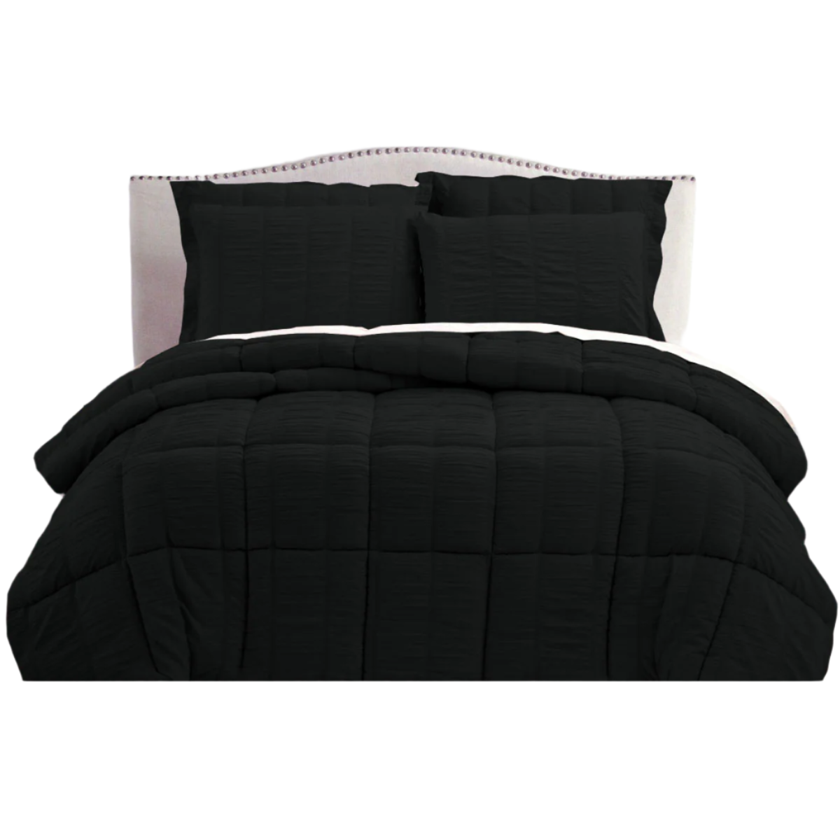 Hotel Living Seersucker Comforter Set Queen Black Comforter Sets Queen