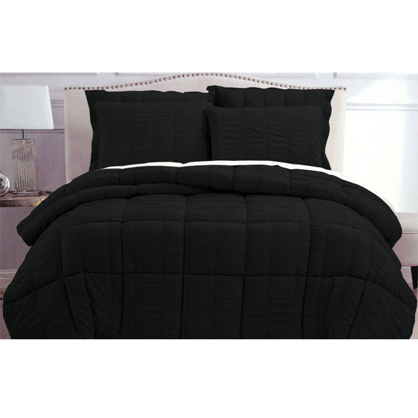 Hotel Living Seersucker Comforter Set Queen Black Comforter Sets Queen