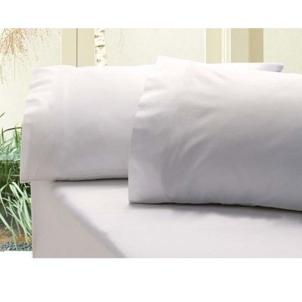 Revive 400Tc Cotton Sateen Combo Set Double White Sheets