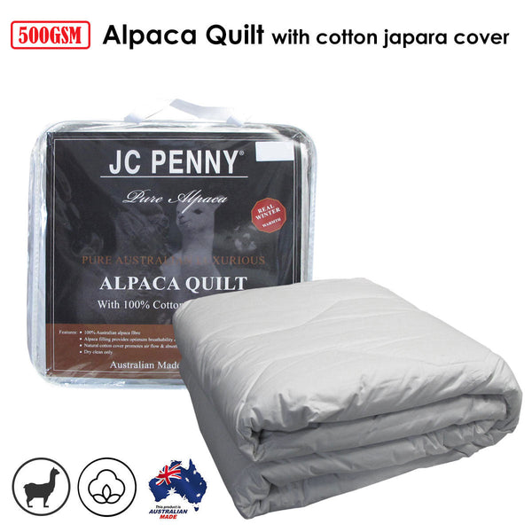 500Gsm Alpaca Quilt With Cotton Japara Cover Single 140 X 210 Cm Quilt Covers