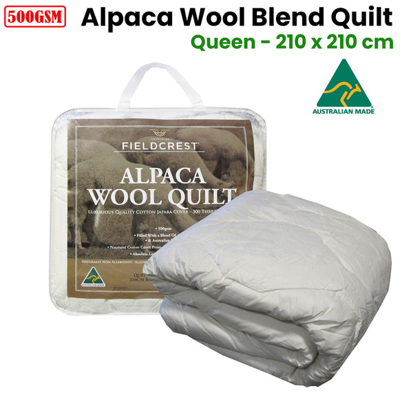 500Gsm Alpaca Wool Blend Quilt Queen 210 X Cm Quilt Covers