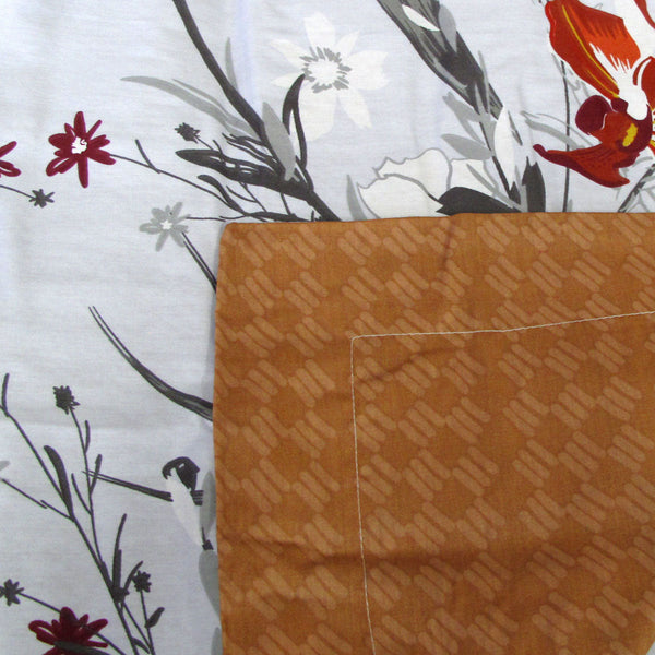 Revive 300Tc Boronia Silver Reversible Cotton Quilt Cover Set Queen Quilt Covers