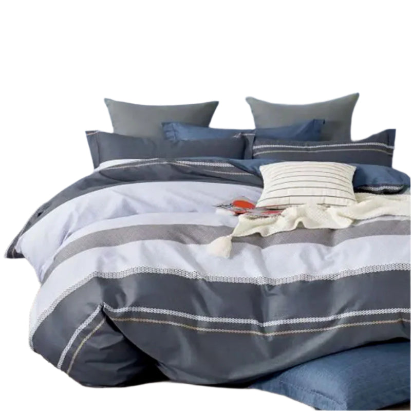 Pani Charcoal Reversible Quilt Cover Set King Quilt Covers