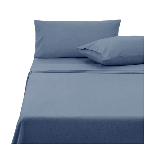 Polar Fleece Sheet Set King 36Cm Wall With Pillowcases Airforce Blue Sheets