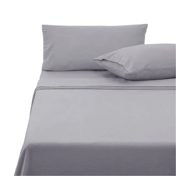 Polar Fleece Sheet Set King 36Cm Wall With Pillowcases Grey Sheets