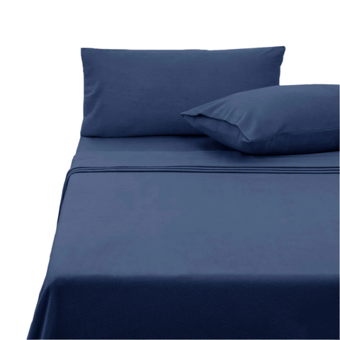 Polar Fleece Sheet Set King 36Cm Wall With Pillowcases Midnight Blue Sheets