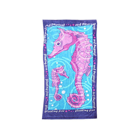 Towels & Washcloths Assorted Brands Extra Large Beach Towel N Bag Seahorse