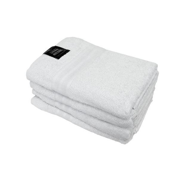 550Gsm Set Of 4 100% Cotton Terry Bath Towels 70 X 140 Cm White Towels & Washcloths