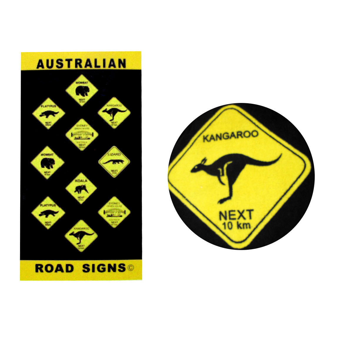 Aussie Road Signs Cotton Beach Towel 75 X 150 Cm Towels & Washcloths