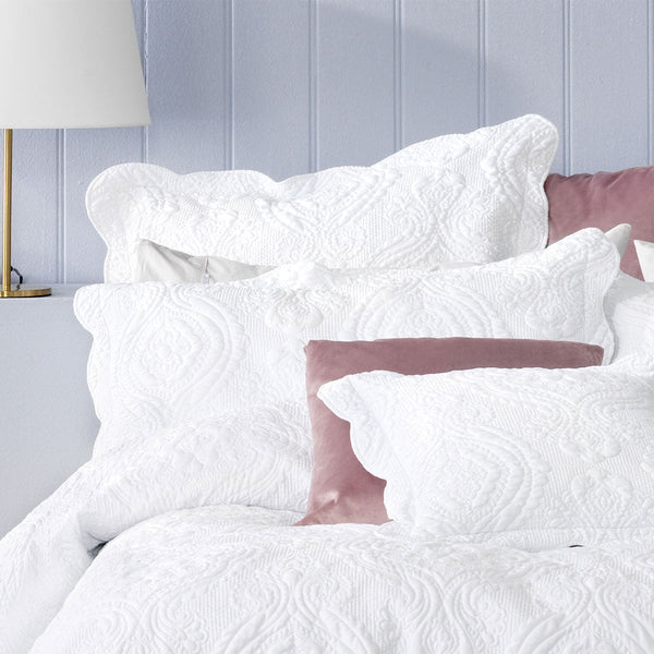 Bianca Elegance Cordelia White Bedspread Set For Home & Garden Other Bedding