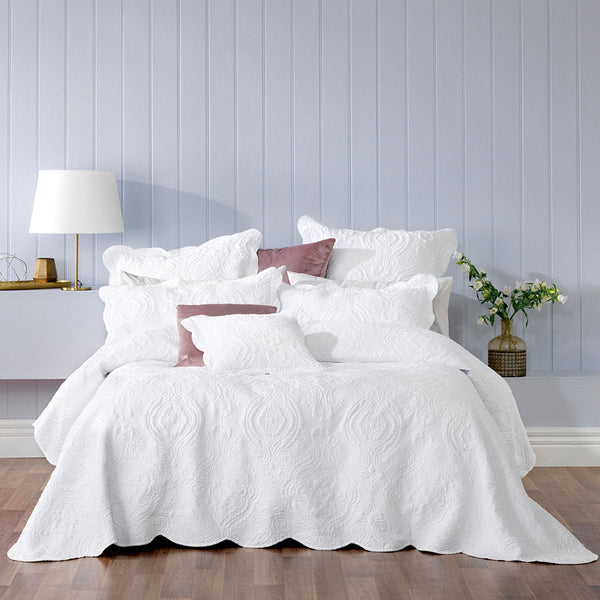 Bianca Elegance Cordelia White Bedspread Set For Home & Garden Other Bedding