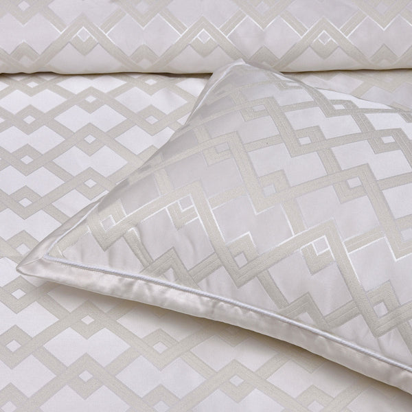Bianca Firenze Pearl 6 Pcs Jacquard Geometric Comforter Set Queen/King Comforter Sets Queen