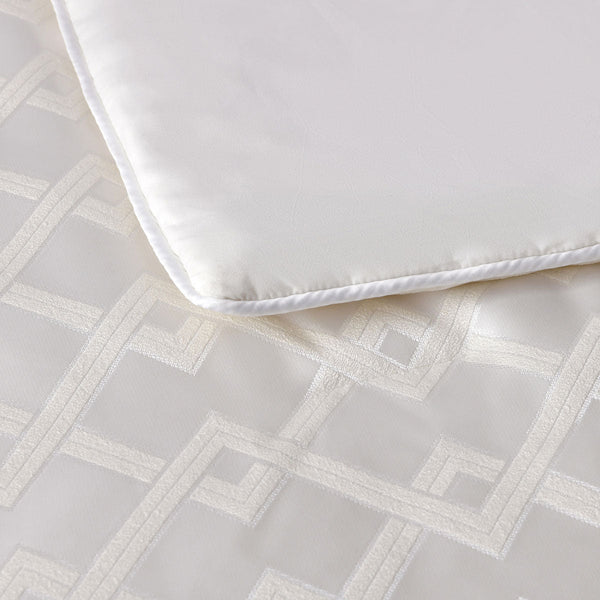 Bianca Firenze Pearl 6 Pcs Jacquard Geometric Comforter Set Queen/King Comforter Sets Queen