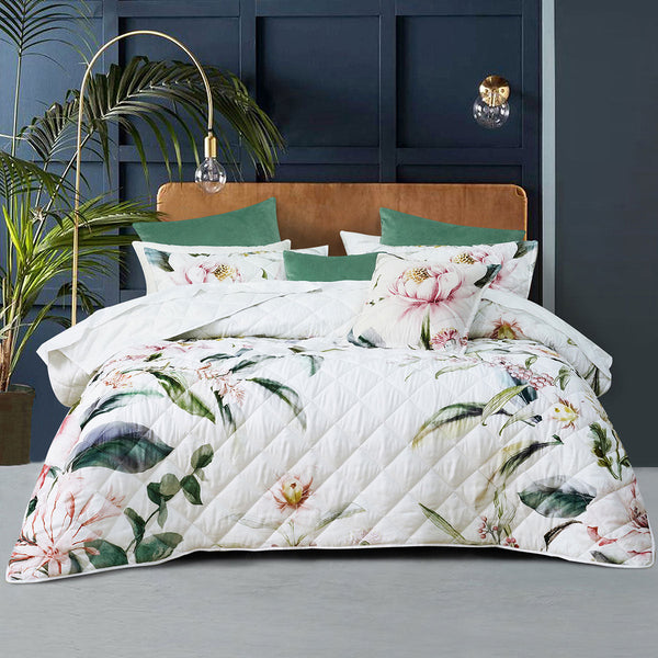 Bianca Indi White Polyester Coverlet Set For Home And Garden Other Bedding