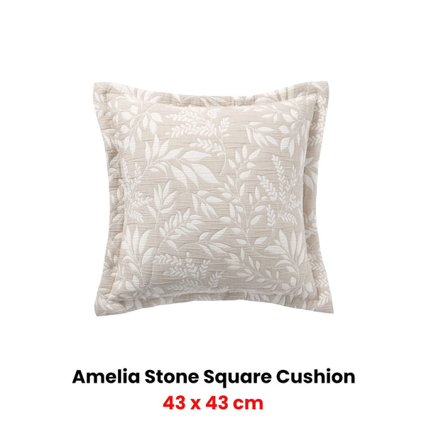 Bianca Ameila Stone Square Filled Cushion 43 X 43Cm Cushions & Decorative Pillows
