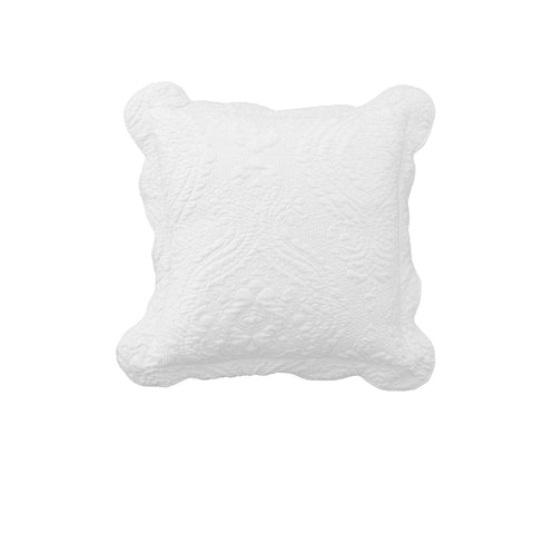 Bianca Elegance Cordelia White Square Cushion For Home Decor Cushions & Decorative Pillows