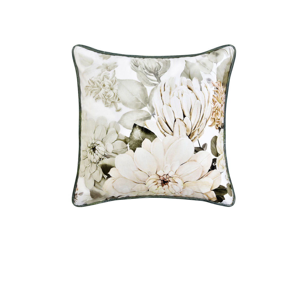 Bianca Giselle Square White Velvet Cushion Cushions & Decorative Pillows