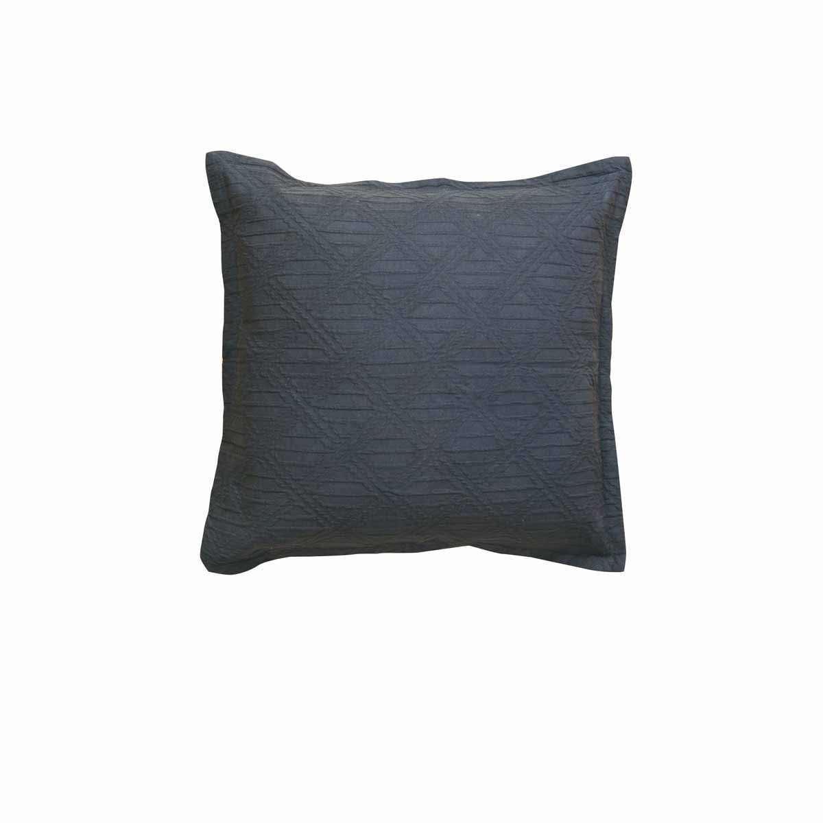 Bianca Hallston Charcoal Square Filled Cushion 43 X 43Cm Cushions & Decorative Pillows