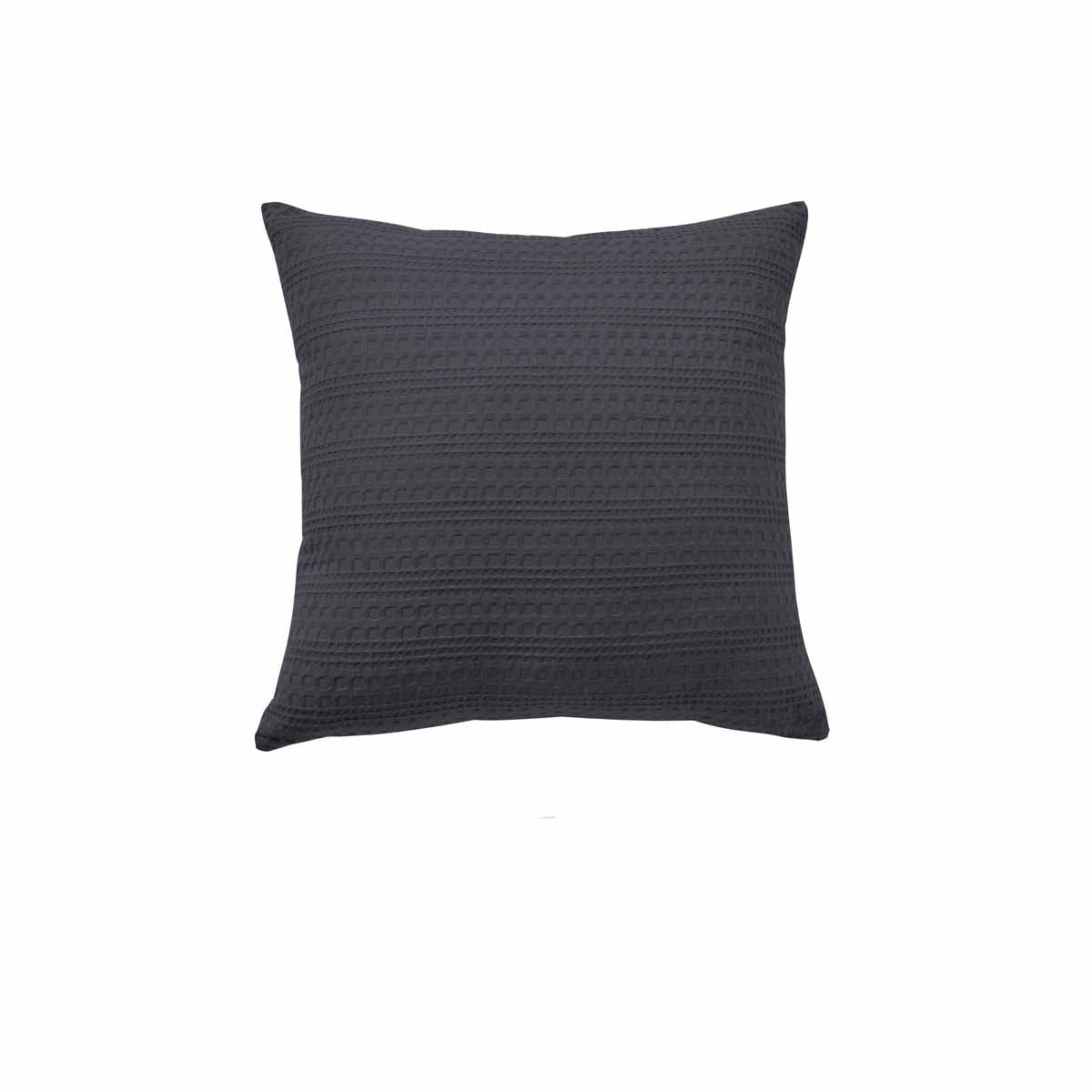 Bianca Kahlani Charcoal Waffle Square Filled Cushion 43 X 43Cm Cushions & Decorative Pillows