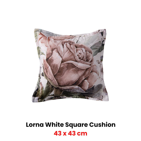 Bianca Lorna White Square Filled Cushion 43 X 43Cm Cushions & Decorative Pillows