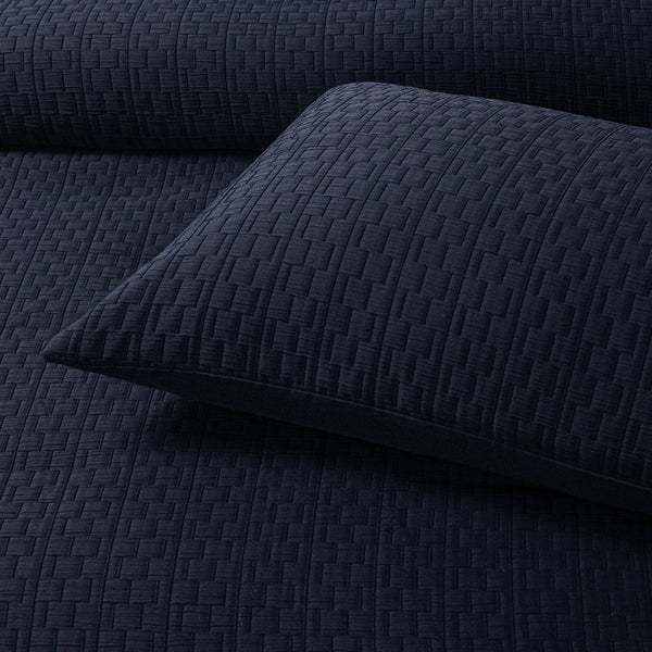 Bianca Burleigh Ink Jacquard Quilt Cover Set Queen Quilt Covers