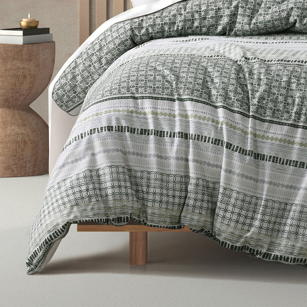 Bianca Drake Green Cotton Sateen King Quilt Cover Set Quilt Covers