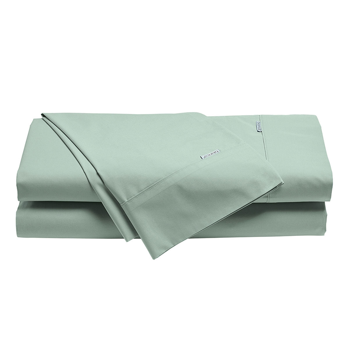 Bianca Heston Cotton Percale Sheet Set Sage Single Bedding Sheets