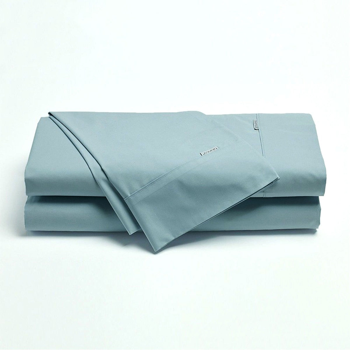 Bianca Heston Cotton Percale Sheet Set Steel Blue Double Sheets