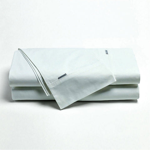 Bianca Heston Cotton Percale Sheet Set White Double Sheets