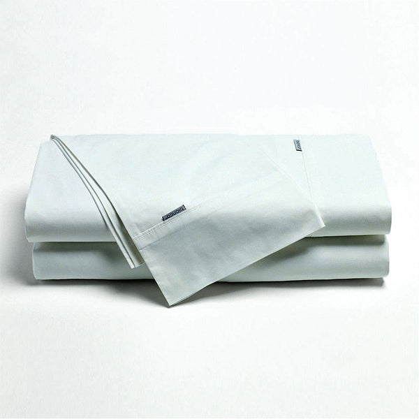 Bianca Heston Cotton Percale Sheet Set White Queen Bedding Sheets