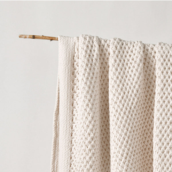 Bianca Sofala Cream Polyester Chenille Throw Rug 130 X 170 Cm Throws & Afghans