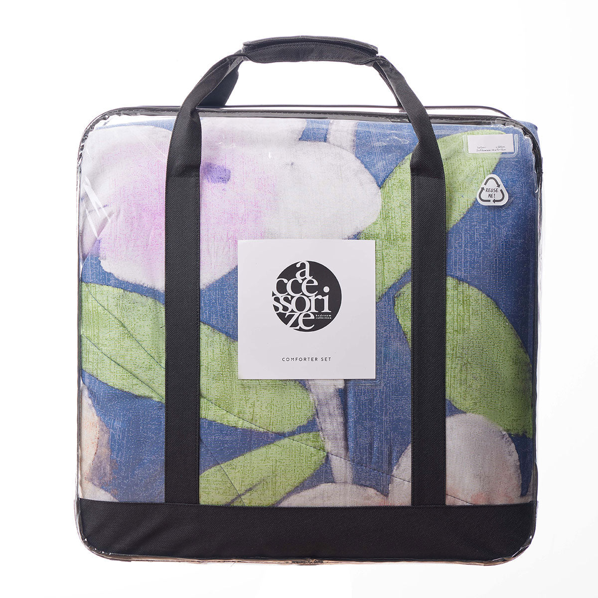 Accessorize Bella Blue Floral King Comforter Set 3 Piece King Comforter Sets