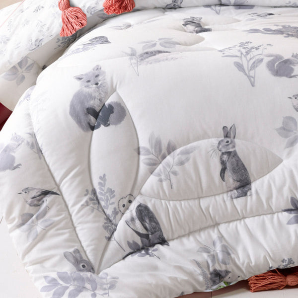 Happy Kids Woodland White Single Comforter Set Single Bed Comforters