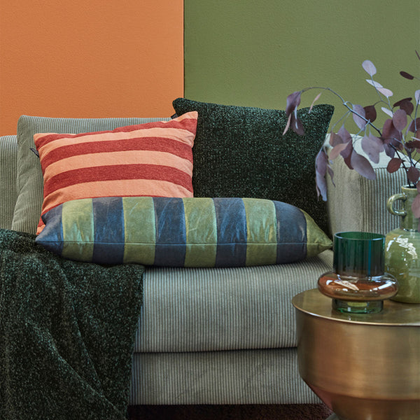 Jits Green Square Filled Cushion 45Cm X Cushion Covers